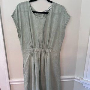 Mint Green Large 100% Linen Lauren Vidal Dress. Made in Italy!